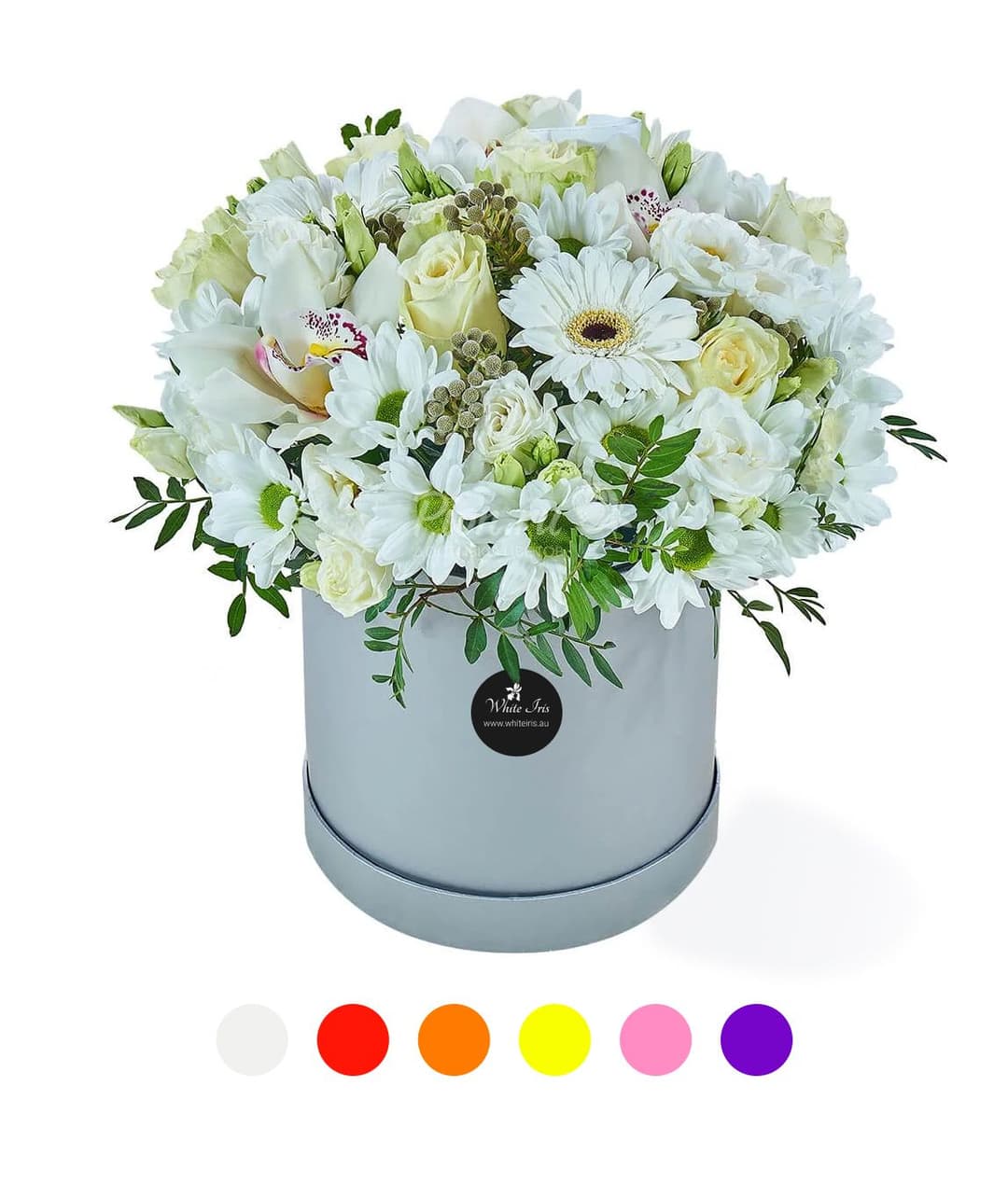 One Colour Flowers Hat Box On Your Choice