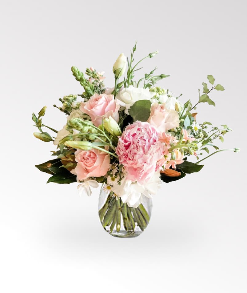 Image of Daily Posy with a glass vase