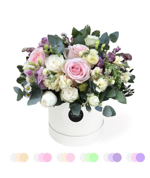 Image of Pastel Colours Hat Box On Your Choice